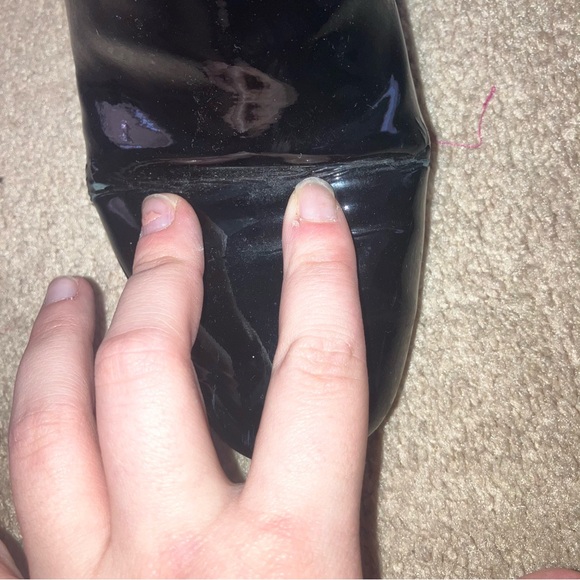 Prada Metal Block Heel Patent Leather Ankle Boot - Picture 5 of 15